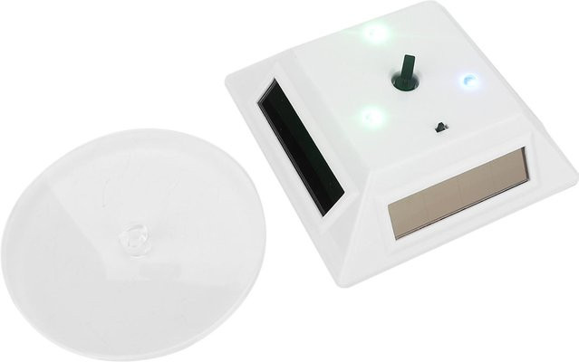 Neoglint Solarbetriebener LED Drehteller Präsentationsständer in Weiß - Bild 1