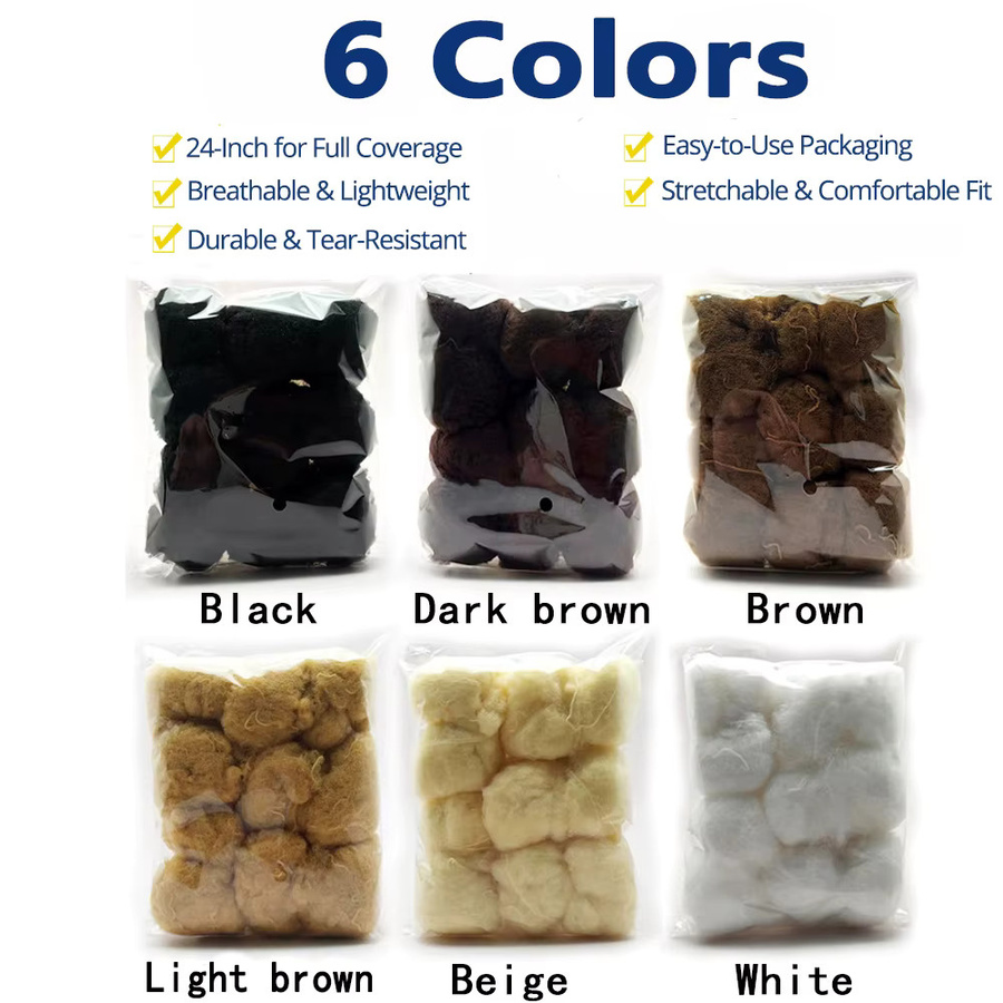 20 Stück Nylon-Haarnetz, Schwarz, Beige, Braun, 5 mm, Unisex - Bild 2