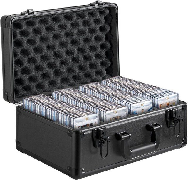 Buying Solutions MB Karten Aufbewahrungsbox mit 4 Fächern und Schlüsselschloss für 96 PSA-bewertete Karten in Schwarz - Bild 1