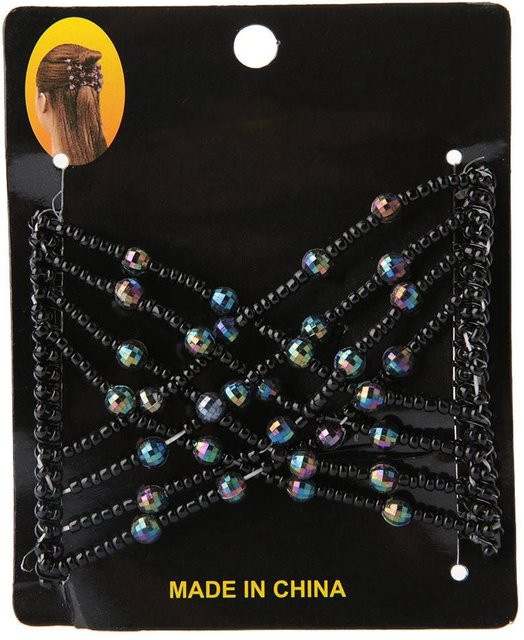CosyHome Haarperlen Kamm Clip, Schwarz, Damen - Bild 1