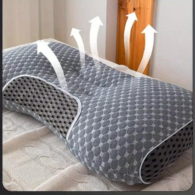 WTEMPO Nackenschutzkissen mit Kissenkern in Grau zur Schlafunterstützung - Bild 1