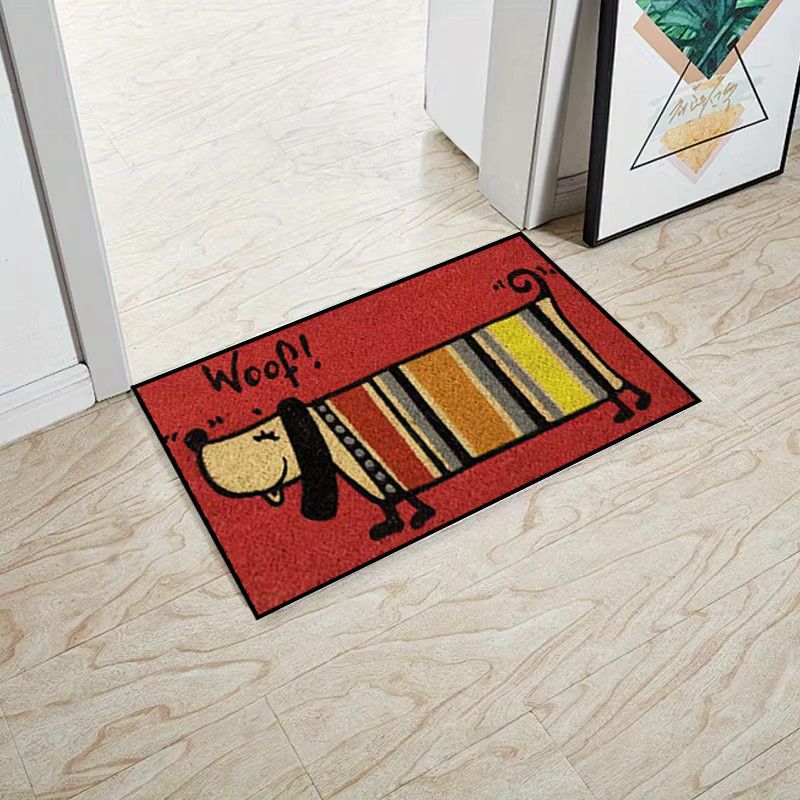 VIKAMA Roter Druckteppich mit Cartoon-Hund-Motiv als weiche Bodenmatte für Wohnzimmer und Schlafzimmer - Bild 4