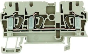 Weidmüller Durchgangsklemme ZDU 2.5/3AN beige mit Messing - Bild 1