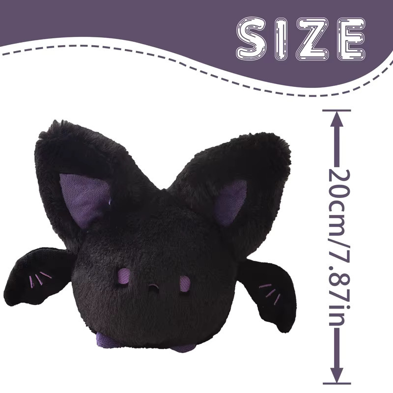 DOYOUDO Runde Fledermaus Plüsch, Weiß, 20 cm - Bild 5