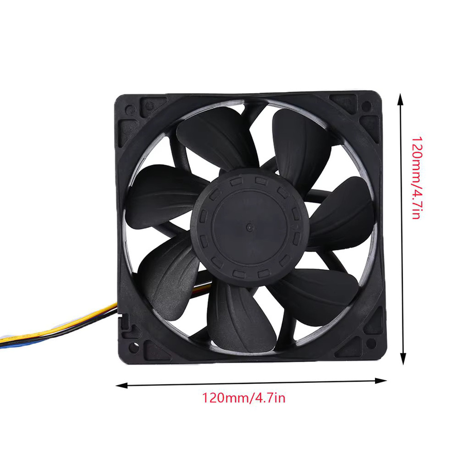 Bitmain Ersatz Kühlventilator für Antminer S7 S9, bürstenloser DC 12V 5.0A Lüfter mit 4-Pin-Anschluss, Schwarz - Bild 5