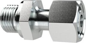 Riegler Einschraubverschraubung M12x1,5 für Rohr Ø 8mm aus verzinktem Stahl in Silber - Bild 1