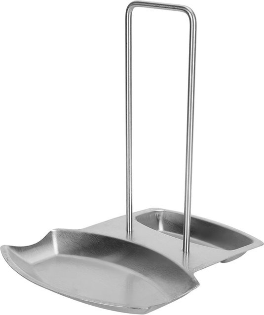 CosyHome Topfdeckel und Löffelhalter aus Edelstahl in Silber als freistehendes Aufbewahrungsregal für dein Küchenzubehör - Bild 1