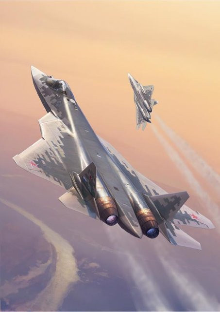Zvezda Sukhoi SU-57, Fahrzeug, 1:72, Grau - Bild 1