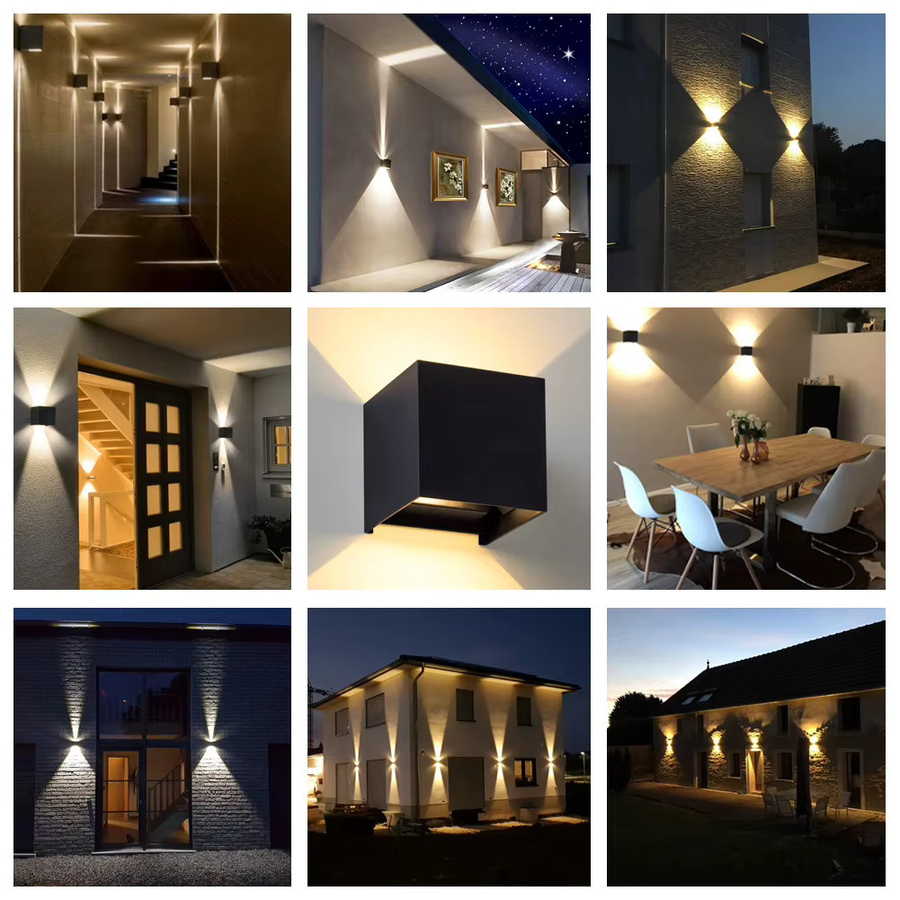 CHENBEN LED Außenwandleuchte IP65 wasserdicht in Schwarz mit Warmweißem Licht für Garten, Treppe und Garage - Bild 6