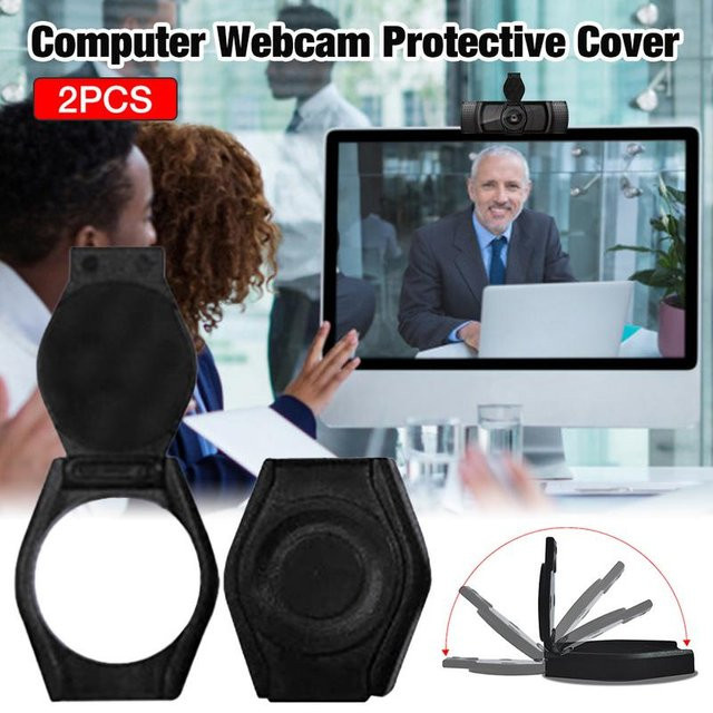 Logitech Webcam-Objektivabdeckung Staubdichter Kamera-Sichtschutz in Schwarz für C920 C930e C922 - Bild 1
