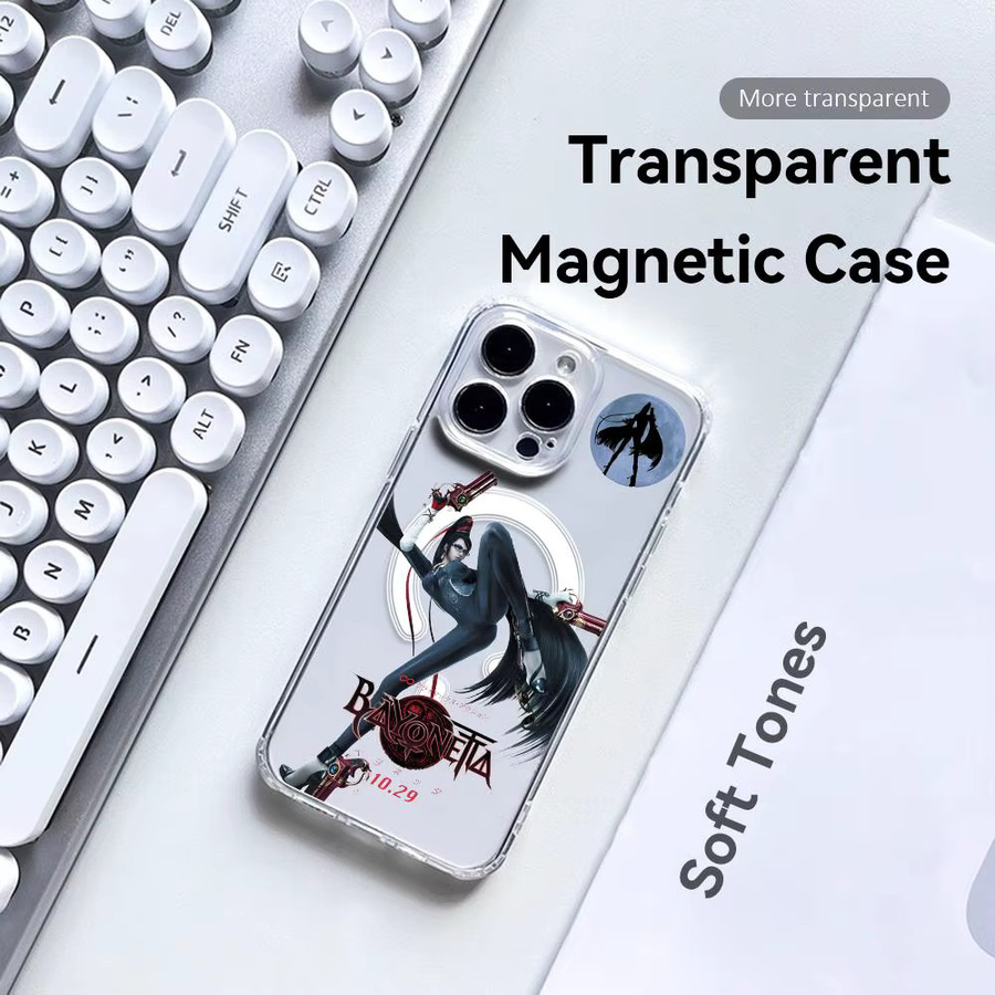 Game B-BayonettaS 3 Magnetische Kristallklare Stoßfeste Handyhülle für Apple iPhone 17 16 15 14 13 12 Pro Max Plus Transparent - Bild 2