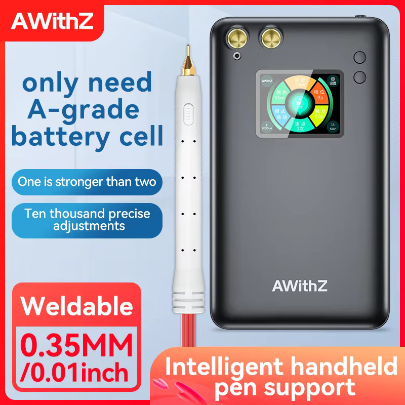 Awithz U3 Tragbares Akku-Punktschweißgerät in Schwarz für 18650 Lithium-Akkus mit 7500 mAh Kapazität und 0,35 mm Schweißbar - Bild 2