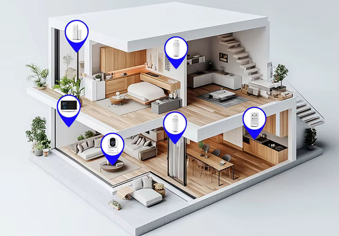 PGST Tuya WiFi GSM Alarmsystem in Weiß mit 1080P IP-Kamera und Bewegungsmelder, kompatibel mit Alexa und Google Home - Bild 5