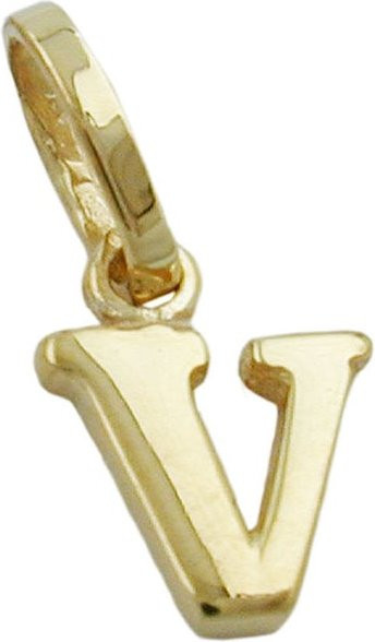 Gallay Anhänger Buchstabe V, 9Kt Gold, 8x6mm, Unisex - Bild 1