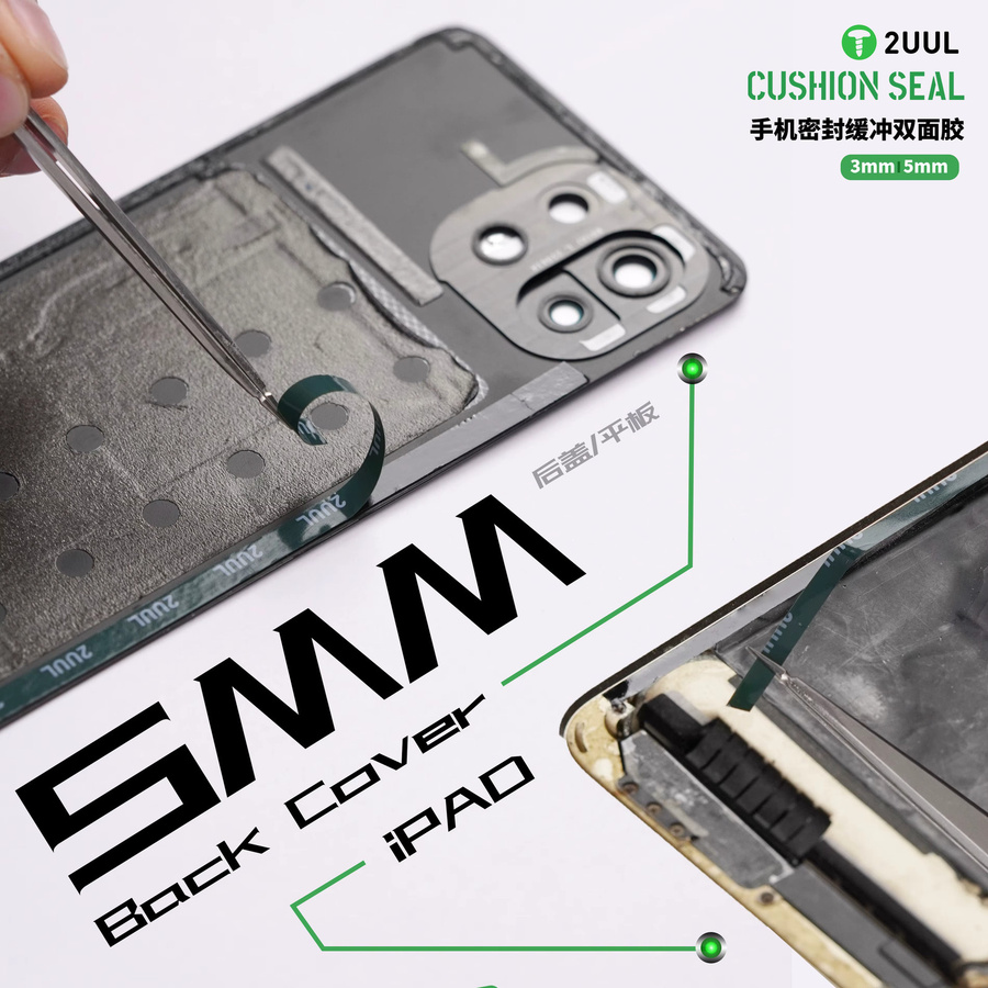 2UUL Doppelseitiges Klebeband für Handy-Reparaturen in Schwarz, 3 mm und 5 mm Dicke - Bild 5