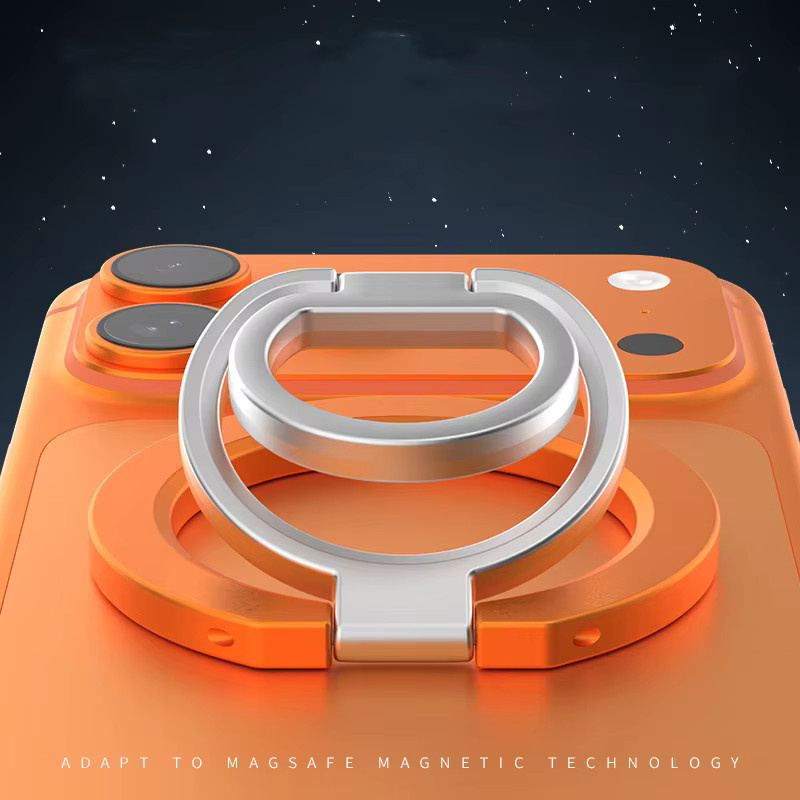 WSSHE Magnetische Kreisförmige Handyhalterung in Silber, 360 Grad drehbar und faltbar, kompatibel mit iPhone und Android - Bild 3