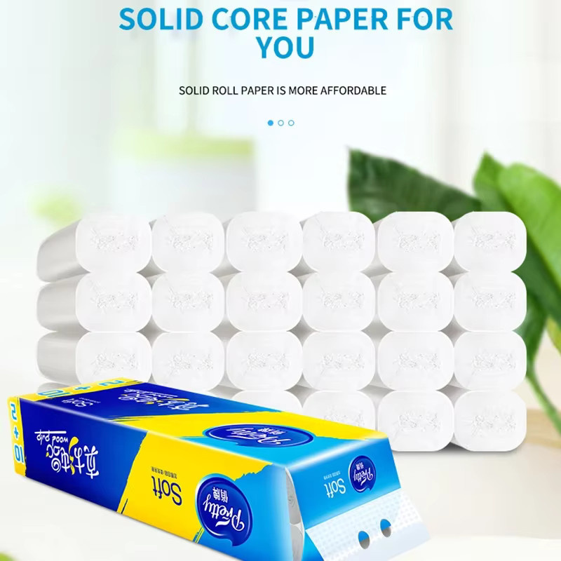 12 Rollen weißes Toilettenpapier mit fünf Schichten verdicktem Kern - Bild 2