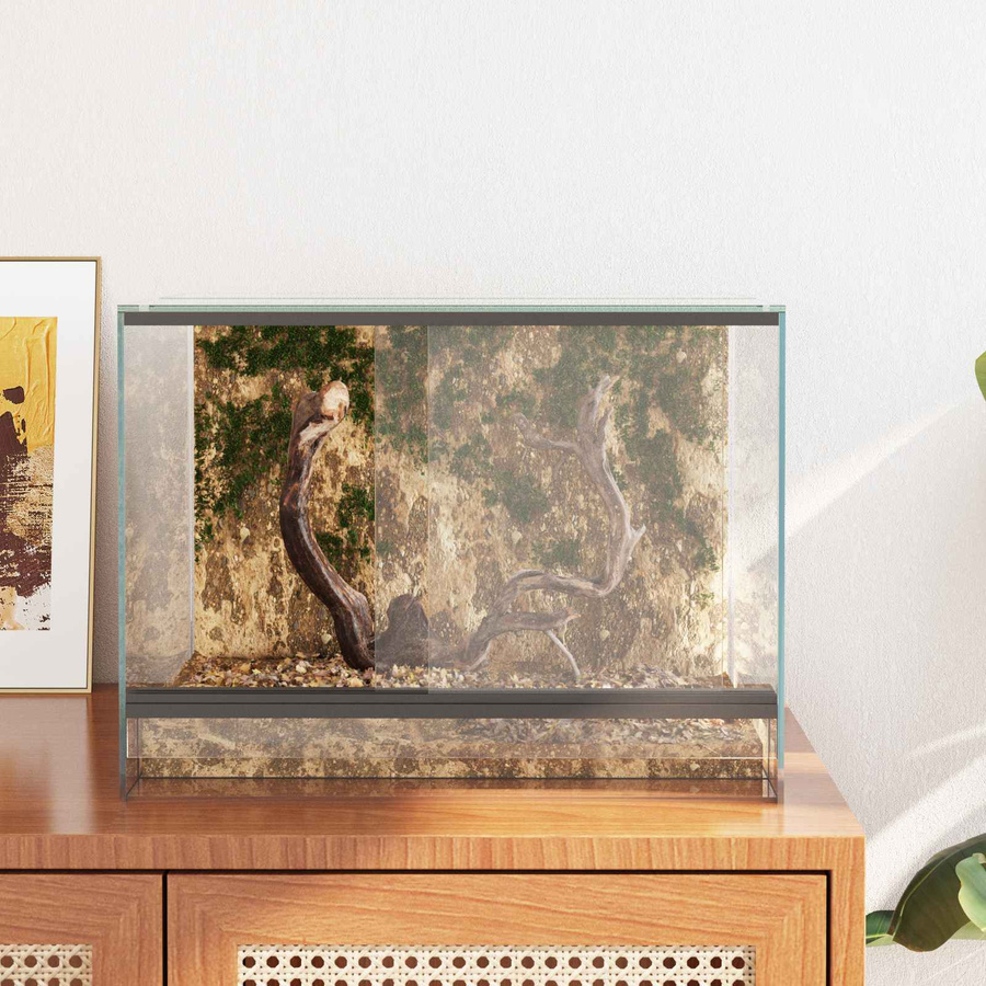 VD Home Furnishing Terrarium aus Glas mit Stauraum, Transparent, B/T/H: 40 x 30 x 30 cm - Bild 2