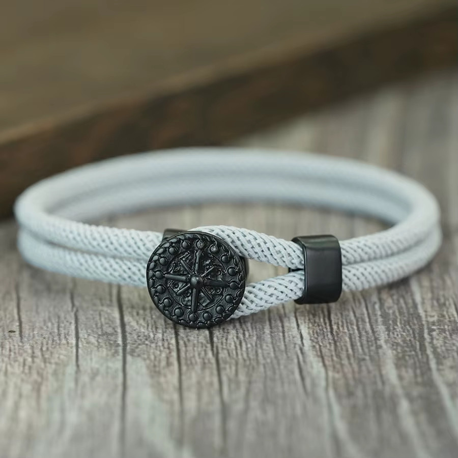 Noter Armband, geflochtenes Seil, Schwarz, Herren - Bild 2