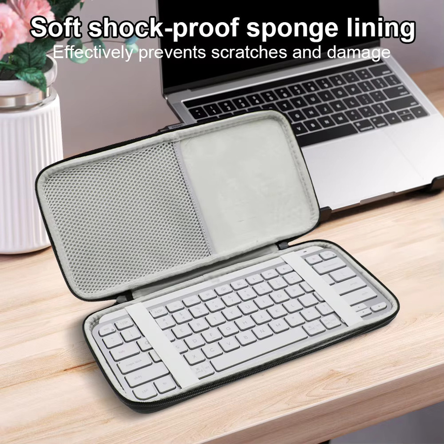 Logitech Reise-Tragetasche aus EVA-Hartschale für das MX Keys Mini Wireless Keyboard in Schwarz - Bild 5