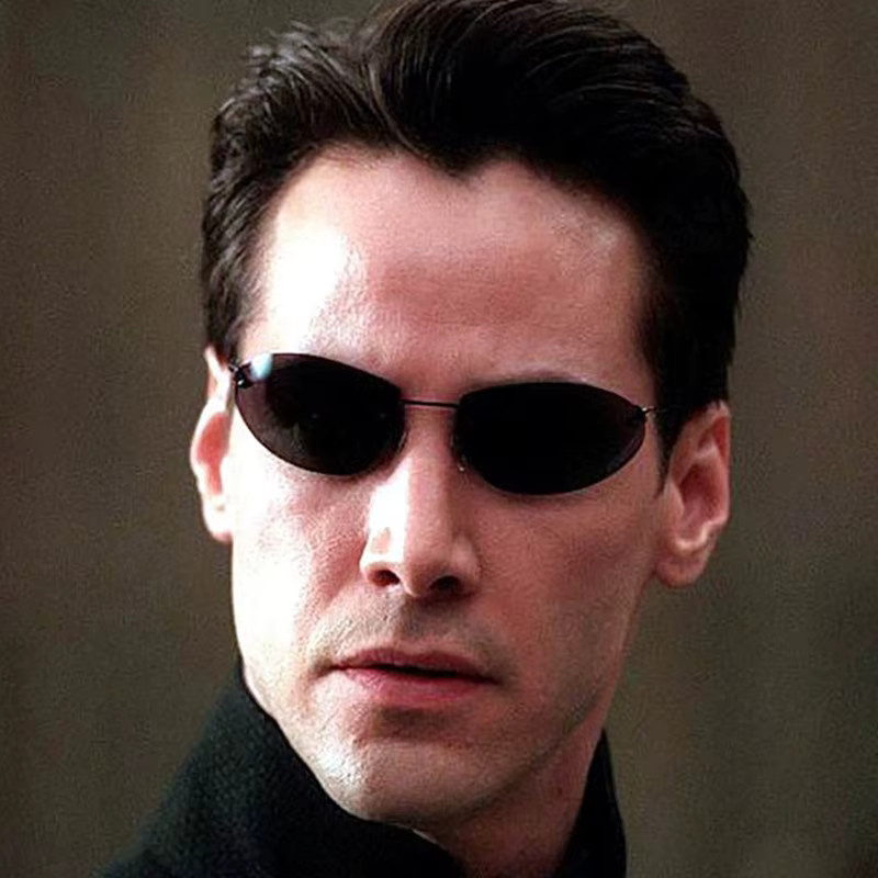 ISENGHUO Sonnenbrille, randlos, Titan, polarisiert, Herren, schwarz - Bild 2