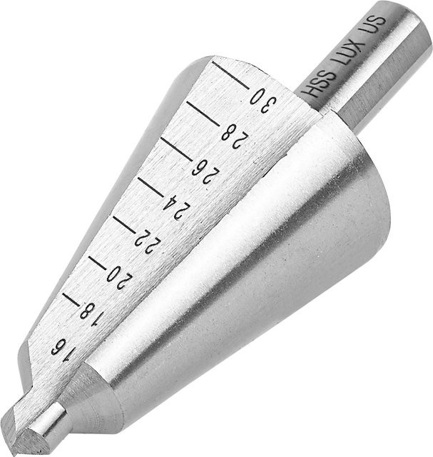 LUX-TOOLS Blechschälbohrer aus HSS Edelstahl in Silber, Durchmesser: 16 mm, Tiefe: 30 mm - Bild 1