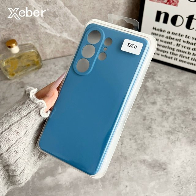 Samsung Original Flüssigsilikonhülle für Samsung Galaxy S26 Ultra und S26 Plus in Blau mit Kameraobjektivschutz und stoßfester Abdeckung - Bild 1
