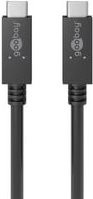 goobay USB-C auf USB-C Kabel USB 3.2 Gen 2 Schwarz - Bild 1