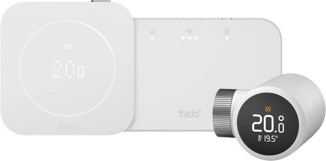 tado Kabelloses Smart-Thermostat X Starterset 2. Generation mit 1 Thermostatkopf in Weiß - Bild 1