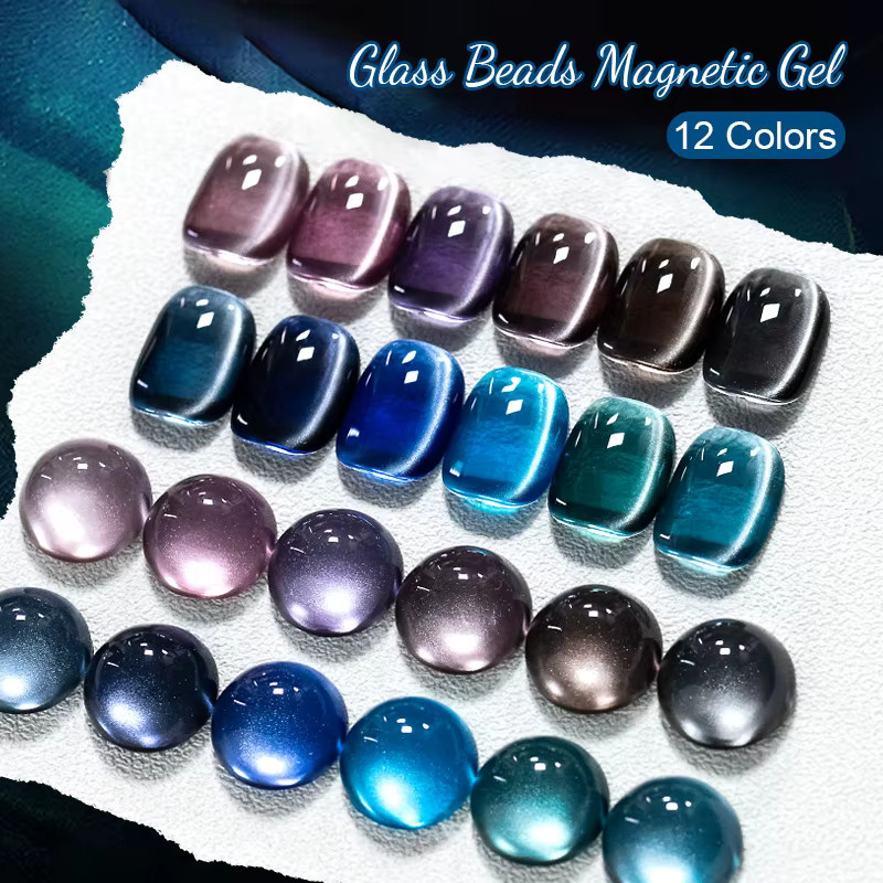 Mtssii Magnetischer Gel-Nagellack, Glitzer, 12 Farben - Bild 4