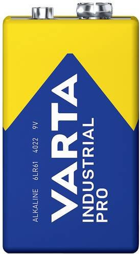 Varta INDUSTRIAL PRO 9V Block-Batterie Alkali-Mangan Gelb 640 mAh - Bild 1