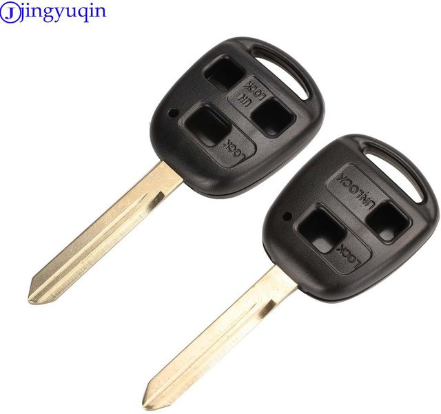 Jingyuqin Remote Auto Schlüssel Shell für Toyota RAV4 Prado Tarago Kluger Avensis in Schwarz - Bild 1