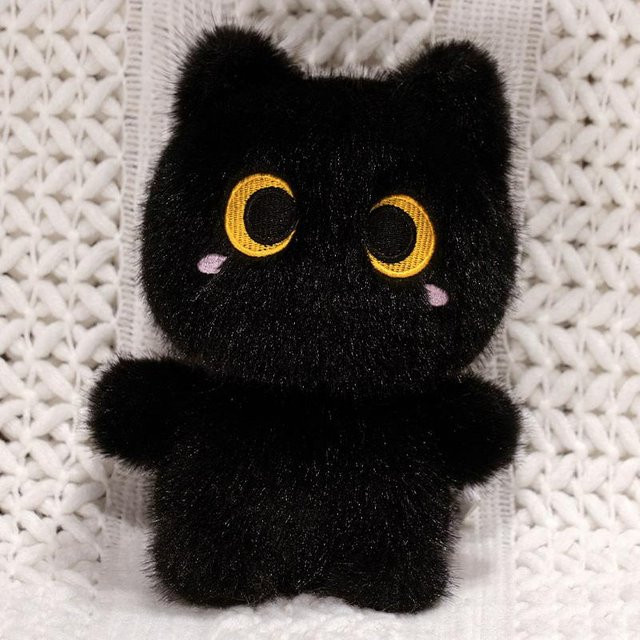 Yiran toy Siamesische Katze Plüschtier, Orange & Schwarz, 20cm - Bild 1