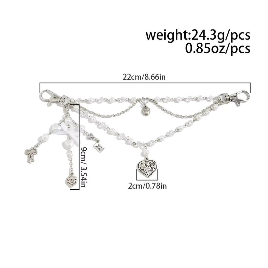 Ingemark Schlüsselanhänger, Herz, Perle, Acryl, Damen - Bild 3