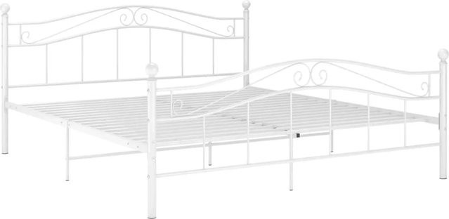 vidaXL Metallbett Weiß B/T/H: 180 x 200 x 187 cm - Bild 1