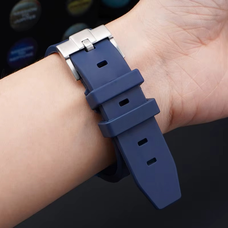 Abay Uhrenarmband Kautschuk, 20 mm, Schwarz, Unisex - Bild 3