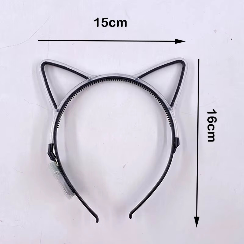 YEAHUI EL Katzenohren-Stirnband, LED, glänzend, Unisex - Bild 2