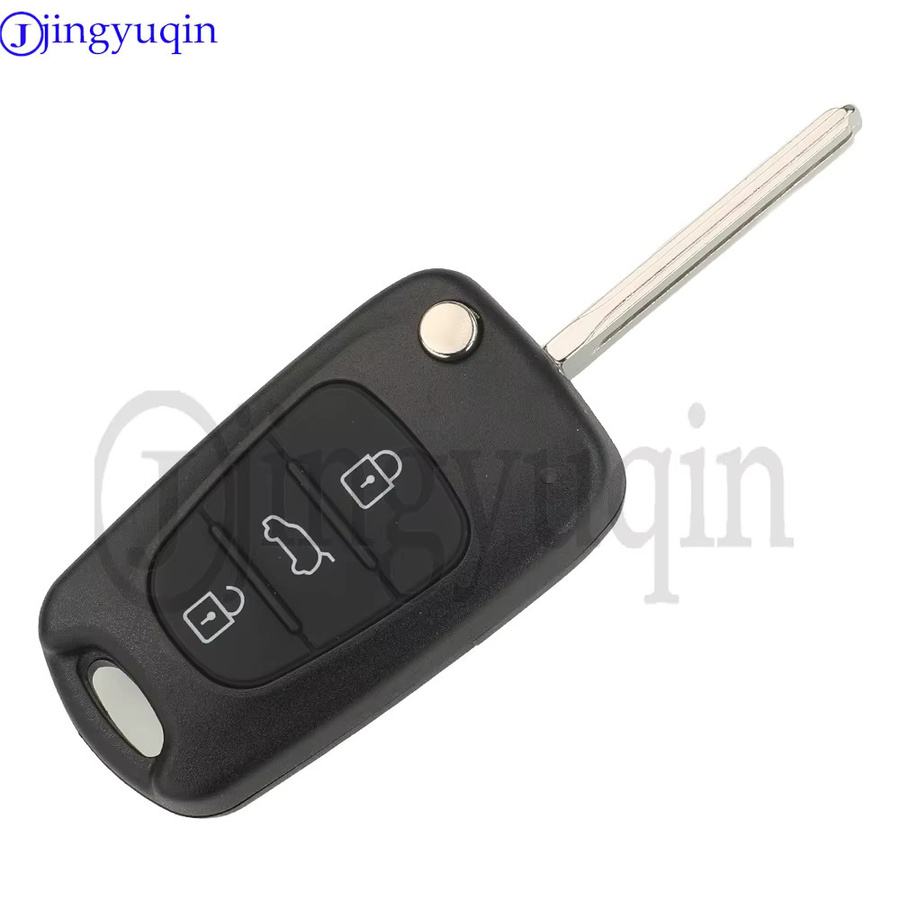 Jingyuqin Flip Remote Car Key Fob für Kia Sportage 2010–2014, 433 MHz FSK ID46 Chip, Farbe: Schwarz, SEKS-AM08FTX - Bild 2