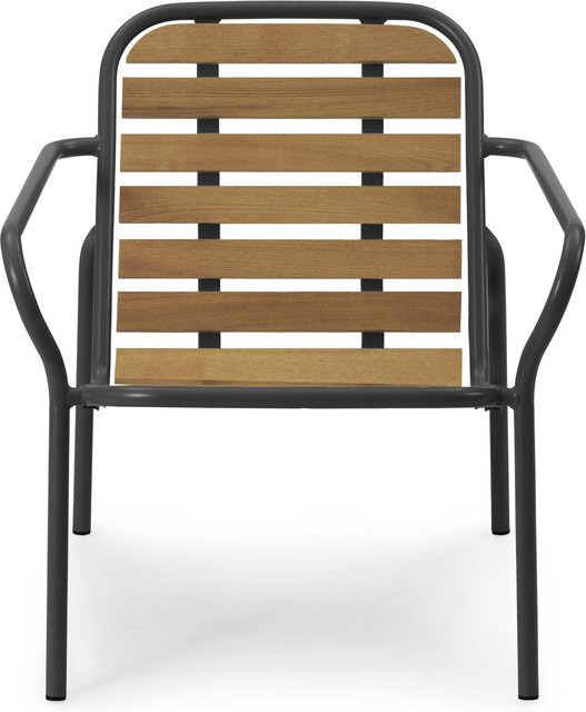 Normann Copenhagen Vig Garten Sessel aus Robinienholz in Schwarz und Braun - Bild 1
