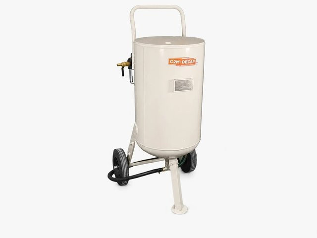 C2M DECAP JUMBO Automatik Sandstrahlgerät für Autos in Beige und Weiß mit 76 l - Bild 1