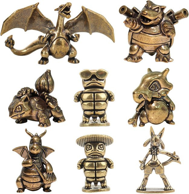 TAKARA TOMY Pokémon Charizard Blastoise Dragonite Bulbasaur, Metall-Figuren, Set / Bundle - Bild 1