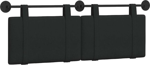 vidaXL Wandmontiertes Polsterpaneel in Schwarz, B/H/T: 130 x 55 x 5 cm - Bild 1