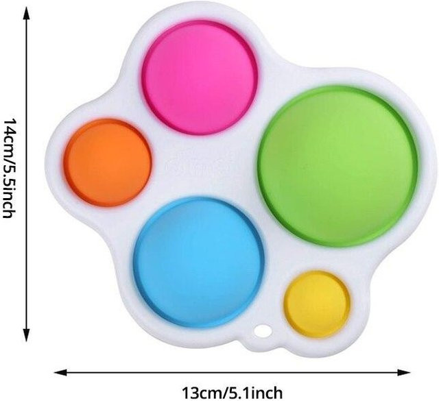 Kidsly Push Bubble Fidget Spielzeug, Bunt / Mehrfarbig, ab 14 Jahren - Bild 1