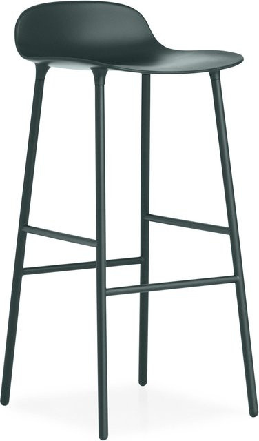 Normann Copenhagen Form Barstuhl mit Metallgestell in Grün im skandinavischen Design - Bild 1