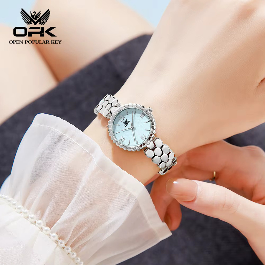 OPK Armbanduhr Edelstahl, Quarz, Silber, Damen, wasserdicht - Bild 2