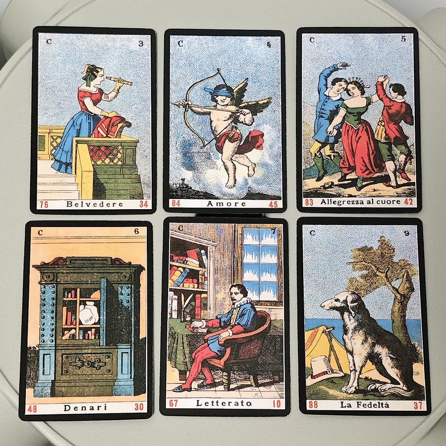 IYUEQIANLI Oracle Sibyl Karten Jeden Tag Deck Kartenspiel Italienisch 52-teiliges Set - Bild 1