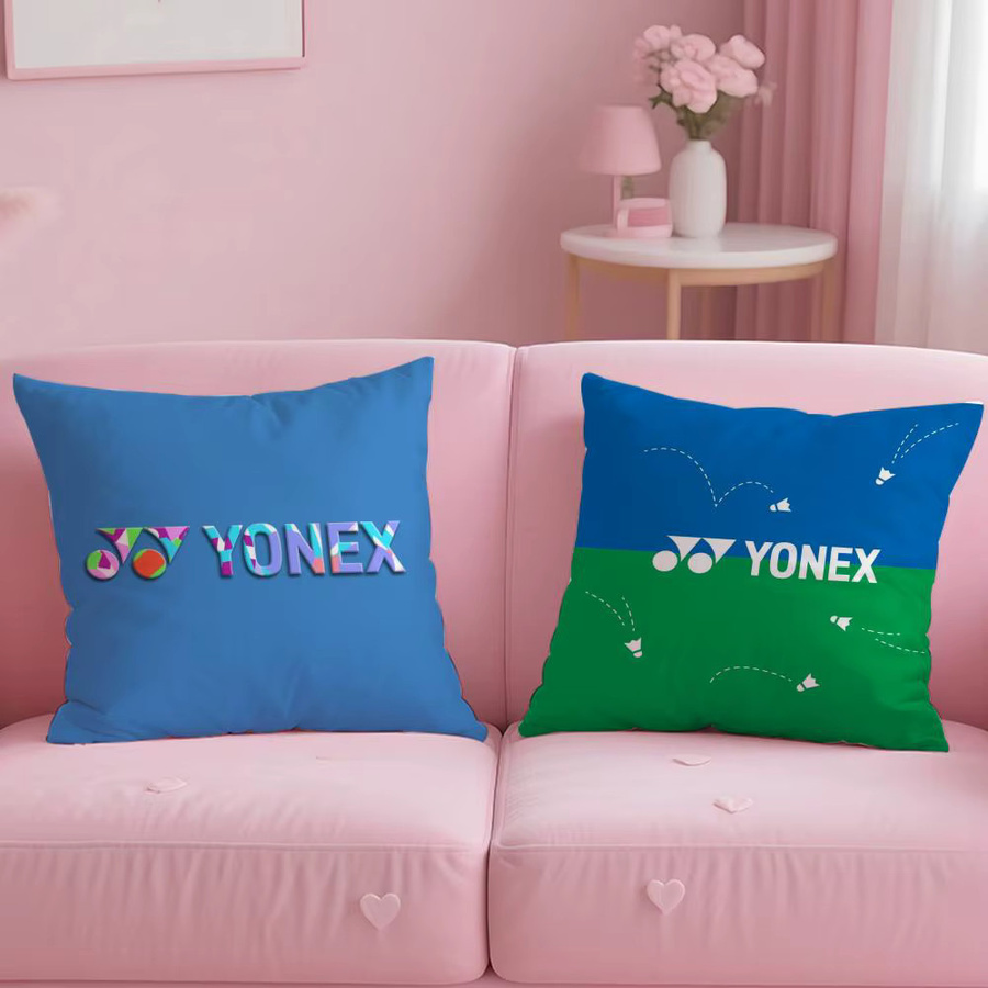 Yonex Kissenbezug quadratisch in Schwarz und Blau mit Grafikdesign, 30 x 30 cm - Bild 2