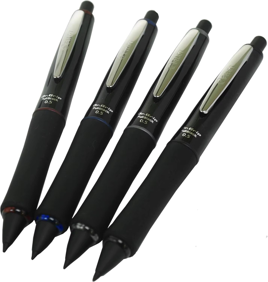 Pilot Dr Grip Kugelschreiber mit schwarzer Tinte und schwarzem Gehäuse, 0,7 mm, nachfüllbar - Bild 5