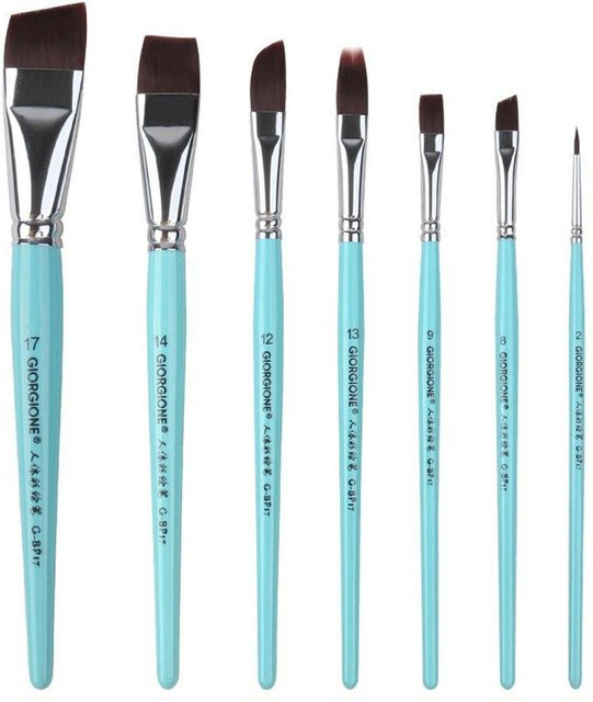 Binchi Outdoor Equipment Body Painting Set mit Nylonpinseln und Holzgriff in Blau, Pink und Weiß - Bild 1