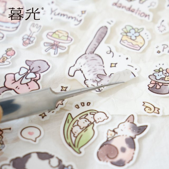 Washi Tape mit Katzen- und Herz-Design für Tagebuch-Dekoration und DIY-Projekte, Mehrfarbig, Breite: 5,5 cm, Länge: 200 cm - Bild 1